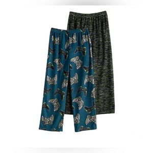 Cuddl Duds Boy’s 2 pack pajama pants in teal gamer| Size: 8